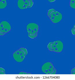 skeleton color distortion pattern vector illustration