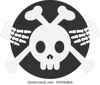 Skeleton Crossbones Badge / Emblem