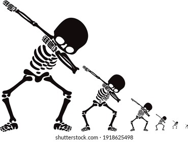 skeleton dab and funny dance