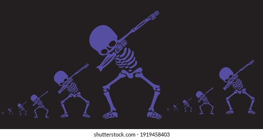 skeleton dab and funny dance