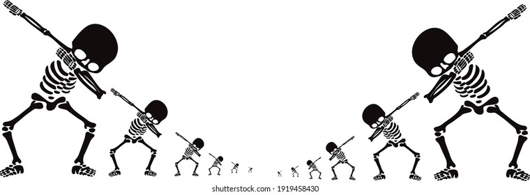 Skeleton Dab And Funny Dance