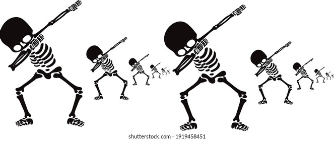 skeleton dab and funny dance