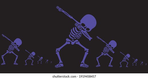 skeleton dab and funny dance