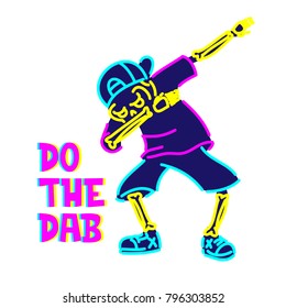 Skeleton Dab Illustration. Pop Culture Design Series