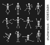 Skeleton dance. Funny dancing skeleton vector illustration