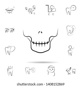 Skeleton, dental icon. Universal set of dentist for website design and development, app development