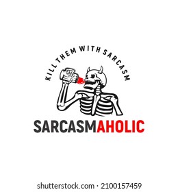 Skeleton, devil drinking fire logo inspiration