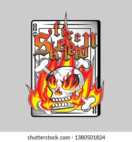 skeleton fire card.