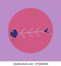 Skeleton fish icon