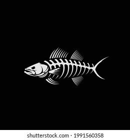 Skeleton Fish Logo Template, Unique and Fresh skeleton fish vector, Great to use as your fishing Activity. 