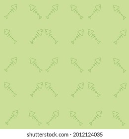 The skeleton of a fish of a seamless pattern for food packaging