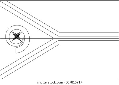 A Skeleton Flag Illustration of the country of  Vanuatu