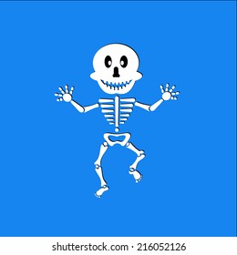 skeleton, flat design, vector