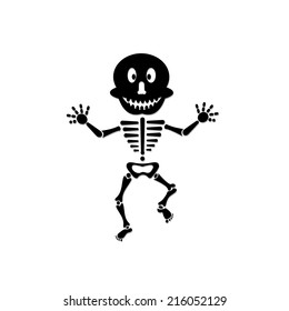skeleton, flat design, vector