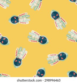 skeleton flat icon,eps10 seamless pattern background