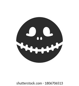 skeleton Flat solid Halloween Icon