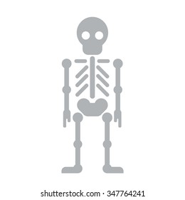 Skeleton full size body length flat style icon vector illustration