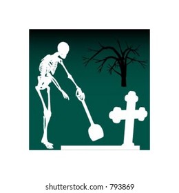 Skeleton. Fully editable vector image.