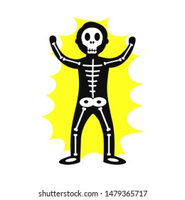 Skeleton Getting Shocked Electric Shock Human Stock Vector (royalty 