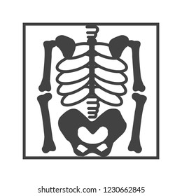  skeleton Glyph black icon