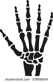 Skeleton hand with bones