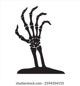 Skeleton Hand Emerging from the Ground silhouette