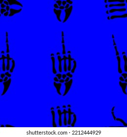 skeleton hand gestures, seamless pattern, vector illustration