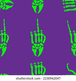 skeleton hand gestures, seamless pattern, vector illustration