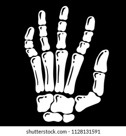 Skeleton Hand Hi Five Symbol