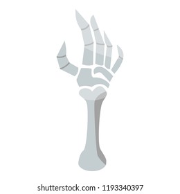 Skeleton hand icon. Isometric of skeleton hand vector icon for web design isolated on white background