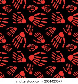 Skeleton hand seamless pattern. bones pattern. Design for Halloween and day of the Dead