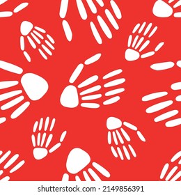 Skeleton hand seamless pattern. bones pattern. Design for Halloween and day of the Dead