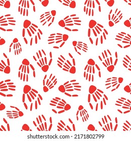 Skeleton hand seamless pattern. bones pattern. Design for Halloween and day of the Dead