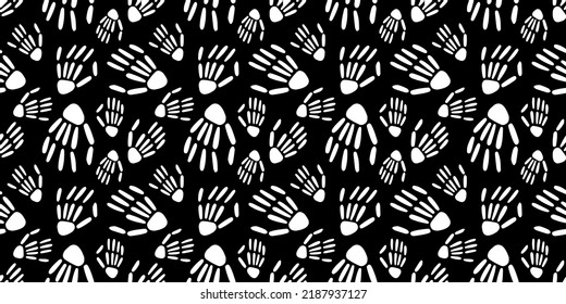 Skeleton hand seamless pattern. bones pattern. Design for Halloween and day of the Dead