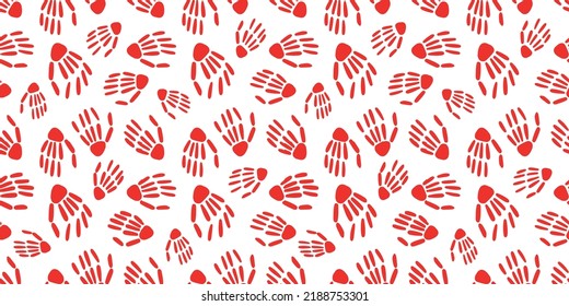 Skeleton hand seamless pattern. bones pattern. Design for Halloween and day of the Dead