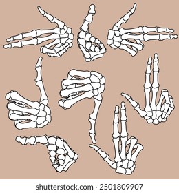 Skeleton Hand vector art, icon