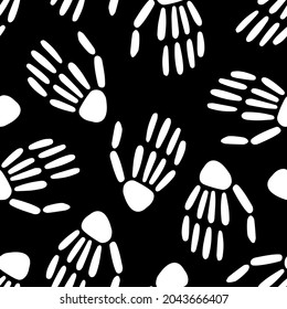 Skeleton hands seamless pattern. bones pattern. Design for Halloween and day of the Dead