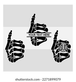 Manos Skeleton SVG, Manos Skeleton, Dedo Medio, Mano De Cremallera, Mano Skelly De Grabación, Mano Skelly De Paz, Corazón Skelly, Manos Skeleton Silhouette, Archivo De Corte, Manos De Esqueleto De Rock, Vector