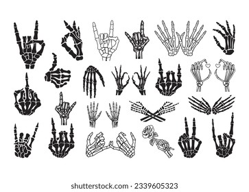 Skeleton Hands Vector For Print, Skeleton Hands Clipart, Skeleton Hands vector Illustration