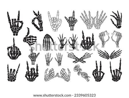 Skeleton Hands Vector For Print, Skeleton Hands Clipart, Skeleton Hands vector Illustration