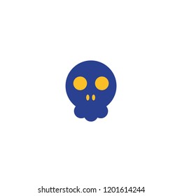 Skeleton head icon. Halloween sign.