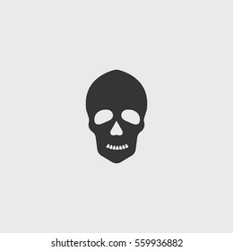 Skeleton head  icon illustration isolated vector sign symbol