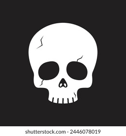 skeleton head icon vector template illustration logo design
