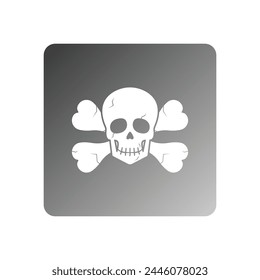 skeleton head icon vector template illustration logo design