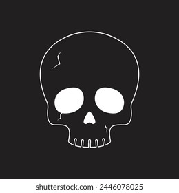 skeleton head icon vector template illustration logo design