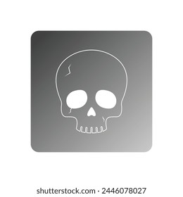 skeleton head icon vector template illustration logo design