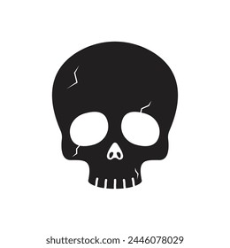 skeleton head icon vector template illustration logo design