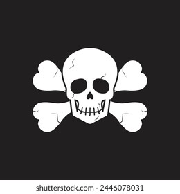 skeleton head icon vector template illustration logo design