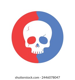 skeleton head icon vector template illustration logo design