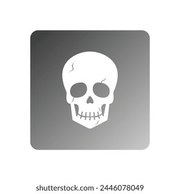 skeleton head icon vector template illustration logo design